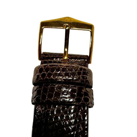 1950 - BULOVA - Vintage Manual Wrist Watch Genuine Lizard Band main image 6